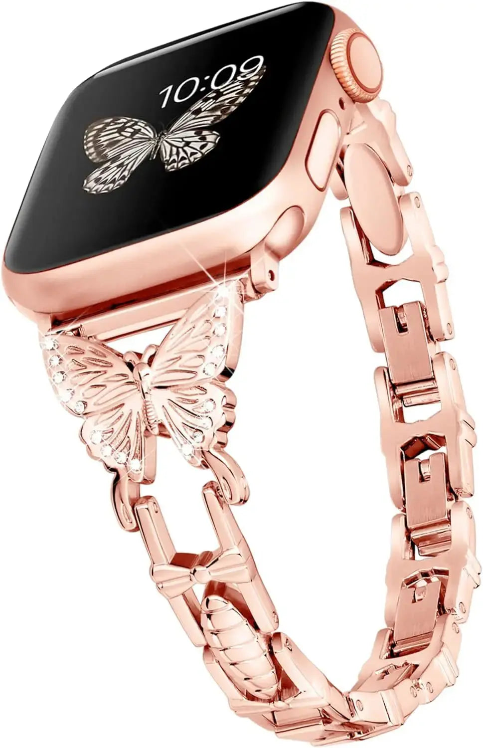 FlutterGlimmer Diamond Butterfly Band for Apple Watch - Pinnacle Luxuries