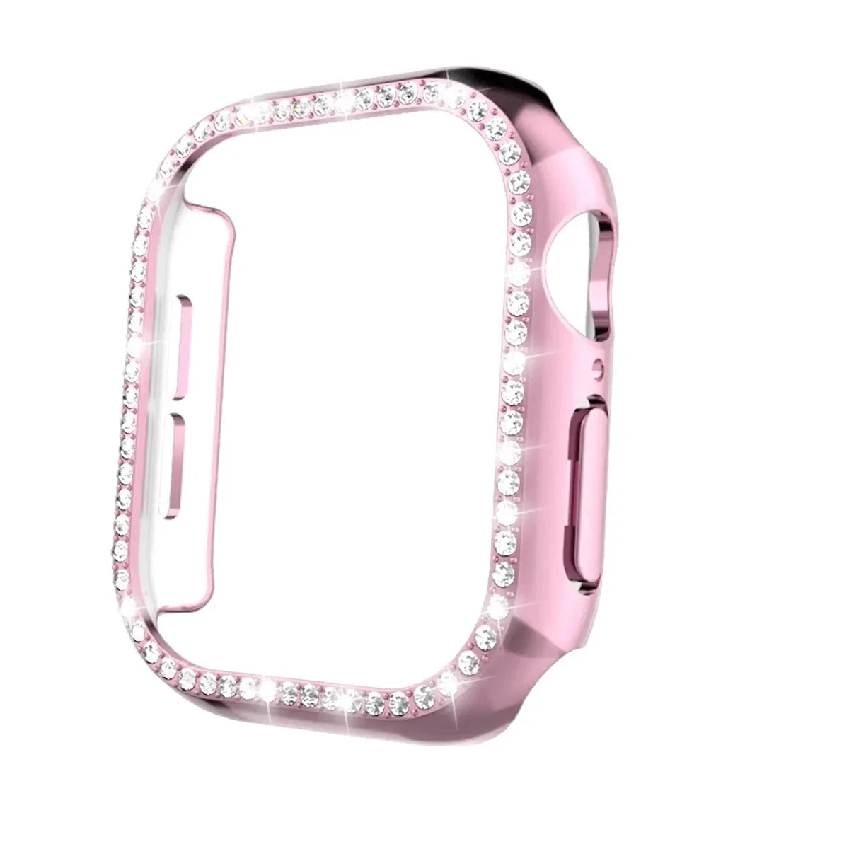 Glass+Diamond Cover For Apple Watch Case 46mm 42mm Bling Bumper Protector for iWatch series 10 46 42 mm WatchCase Pinnacle Luxuries