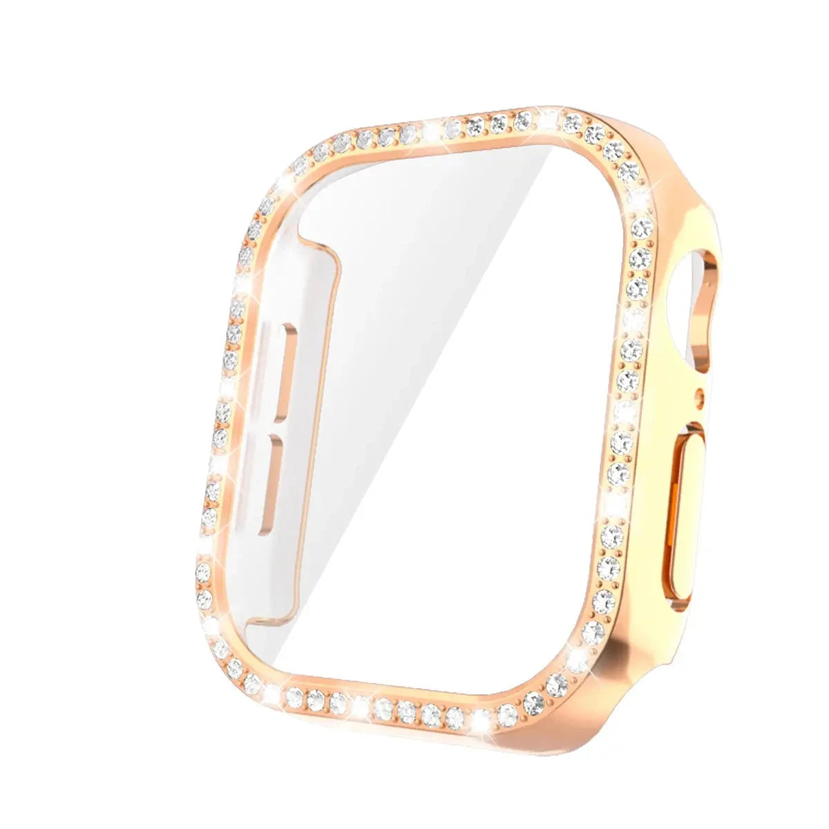 Glass+Diamond Cover For Apple Watch Case 46mm 42mm Bling Bumper Protector for iWatch series 10 46 42 mm WatchCase Pinnacle Luxuries