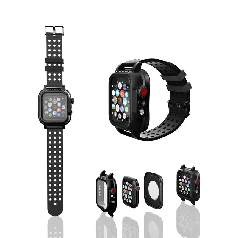 Pinnacle Military Grade Waterproof Band Case Combo For Apple Watch Pinnacle Luxuries