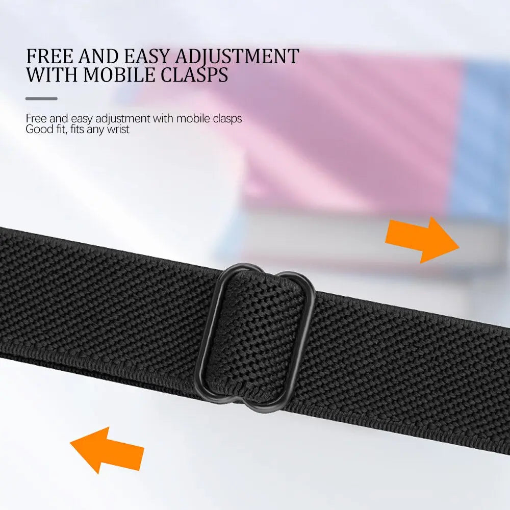 Slim Nylon Strap for Apple Watch Band 44mm 40mm 49mm 41mm 45mm 38/42mm Braided Elastic Bracelet IWatch Series Ultra 8 7 6 5 3 Se Pinnacle Luxuries