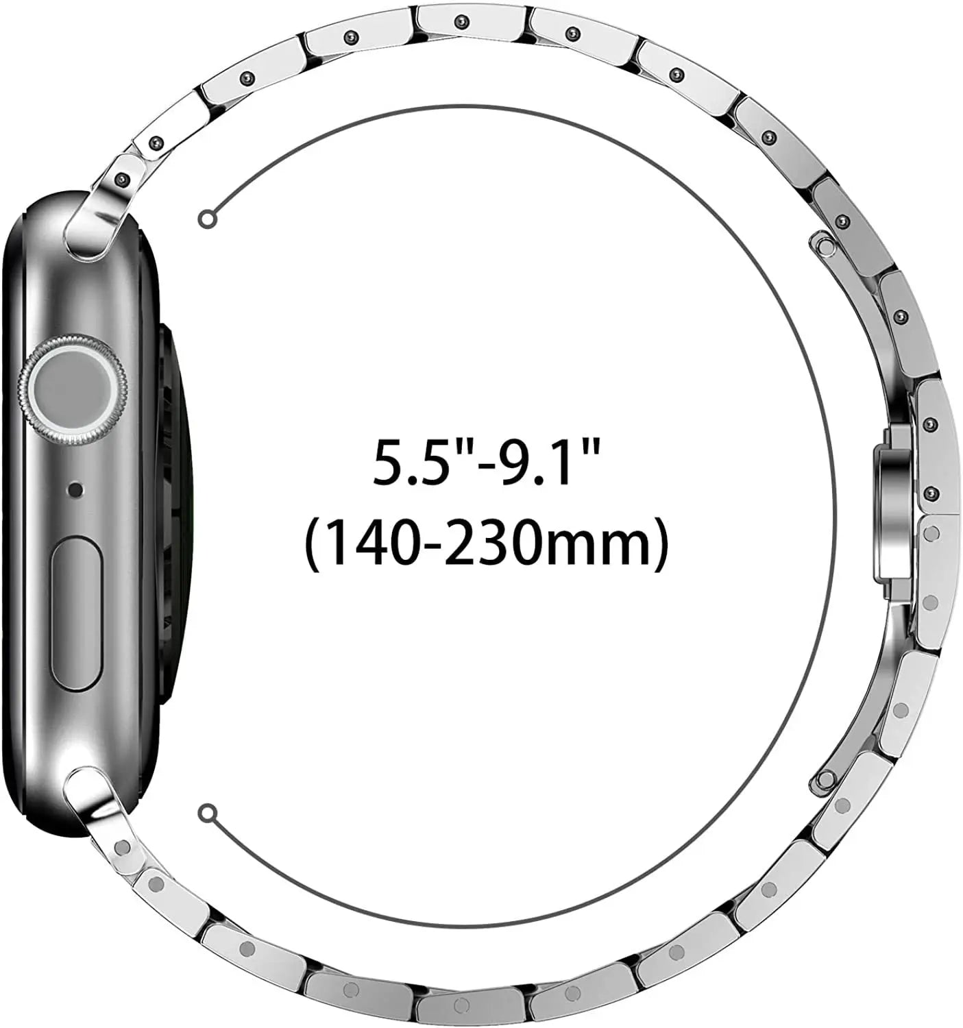 For Apple Watch Ultra Band 49mm 45mm 44mm 42mm Stainless Steel Strap for IWatch Series 8 7 6 5 4 Increase Link Bracelet Version Pinnacle Luxuries