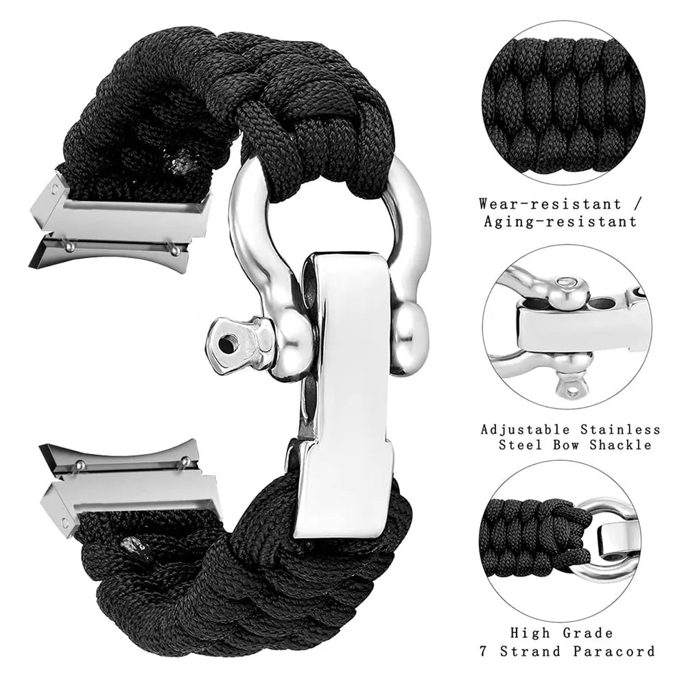 PL Paracord Rope Survivalist Workout Band For Samsung Galaxy Watch 6 5 4 Pinnacle Luxuries