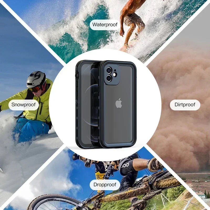 UltraShield IP68 Waterproof Shockproof Case for iPhone 16 – Maximum Protection for Your Device (Available for iPhone 12-15)