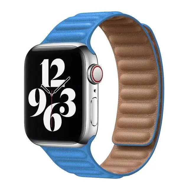 Premium Apple Watch SE Series 1/2/3/4/5/6 Genuine Leather Magnetic Loop Band - Pinnacle Luxuries