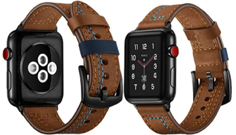 American Warrior Men's Leather Apple Watch Band - Pinnacle Luxuries